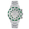 VVS Jewelry Two-Tone Green Iced Out Watch