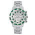 VVS Jewelry Two-Tone Green Iced Out Watch