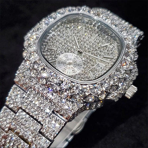 VVS Jewelry Chronograph Shine Iced out Watch