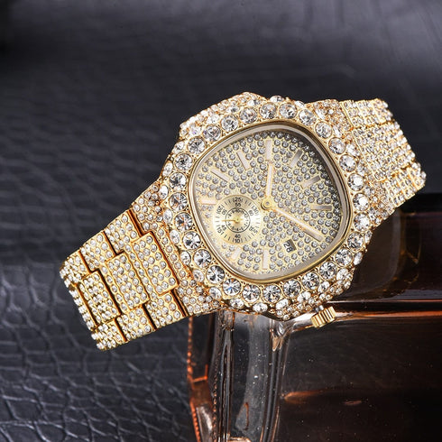 VVS Jewelry Chronograph Shine Iced out Watch