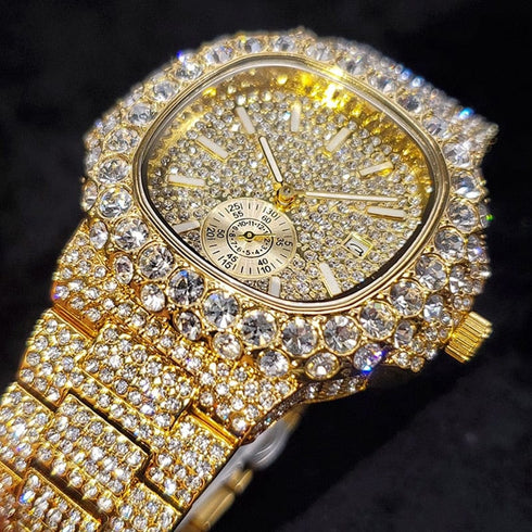 VVS Jewelry Chronograph Shine Iced out Watch