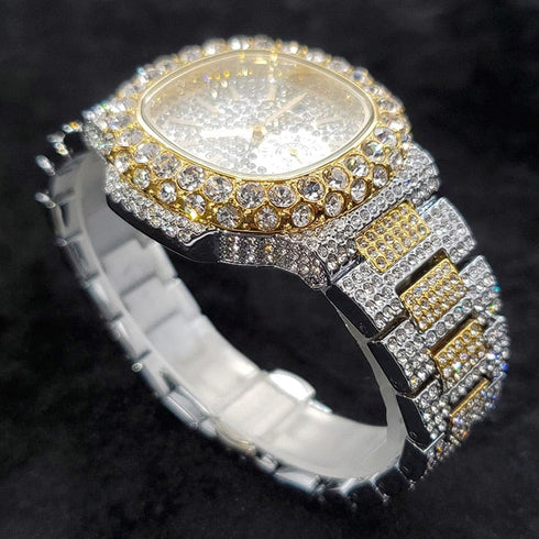 VVS Jewelry Chronograph Shine Iced out Watch