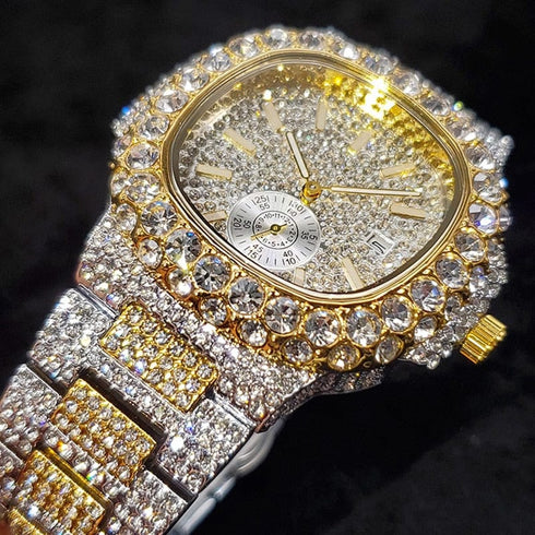 VVS Jewelry Chronograph Shine Iced out Watch