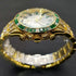 VVS Jewelry Two-Tone Green Iced Out Watch