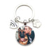 Custom Photo Keychain with Paw Pendant