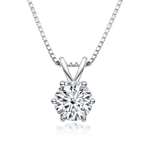 Moissanite Pendant 925 Silver Necklace