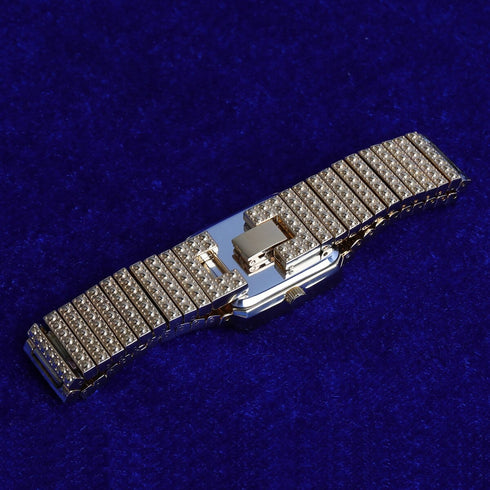 Women's Fully Iced Square Bling Watch