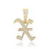 VVS Jewelry Old English Initial Pendant Necklace