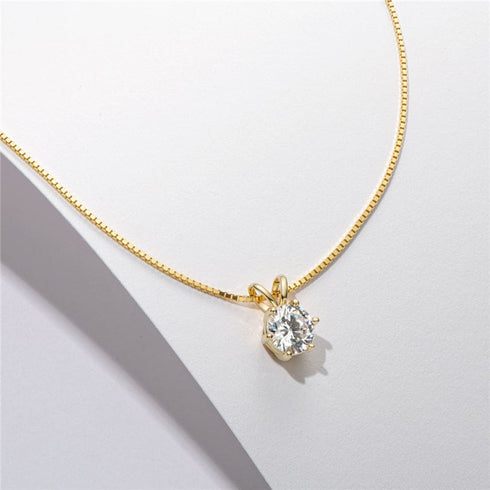 Moissanite Pendant 925 Silver Necklace