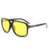 Stuntin' Black Square Frame Oversized Sunglasses