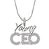 Young CEO Two Tone Iced Pendant Necklace