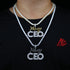 Young CEO Two Tone Iced Pendant Necklace