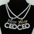 Young CEO Two Tone Iced Pendant Necklace