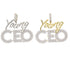 Young CEO Two Tone Iced Pendant Necklace