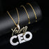 Young CEO Two Tone Iced Pendant Necklace