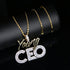 Young CEO Two Tone Iced Pendant Necklace