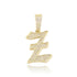 VVS Jewelry Old English Initial Pendant Necklace