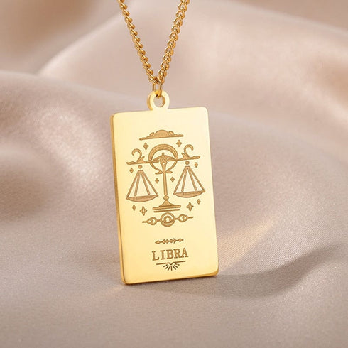 Zodiac Sign Pendant Chain