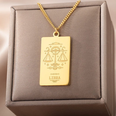 Zodiac Sign Pendant Chain