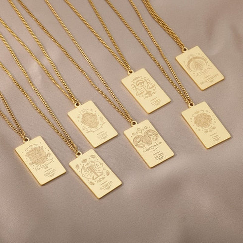 Zodiac Sign Pendant Chain