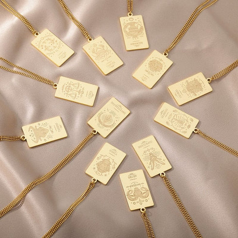 Zodiac Sign Pendant Chain