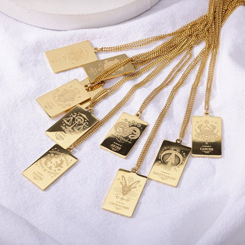 Zodiac Sign Pendant Chain