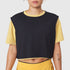 W082. SUPIMA® Ice-Skin™ Reversible Crop Tee - Amber/Black