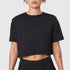 W082. SUPIMA® Ice-Skin™ Reversible Crop Tee - Black/Black