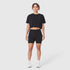 W082. SUPIMA® Ice-Skin™ Reversible Crop Tee - Black/Black