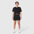 W082. SUPIMA® Ice-Skin™ Reversible Crop Tee - Black/Black