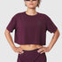 W082. SUPIMA® Ice-Skin™ Reversible Crop Tee - Merlot/Black