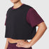 W082. SUPIMA® Ice-Skin™ Reversible Crop Tee - Merlot/Black