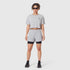 W082. SUPIMA® Ice-Skin™ Reversible Crop Tee - Slate Grey/Black