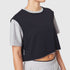 W082. SUPIMA® Ice-Skin™ Reversible Crop Tee - Slate Grey/Black