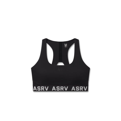 W083. LYCRA® ADAPTIV Racerback Sports Bra - Black