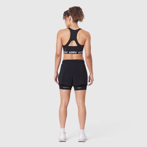 W083. LYCRA® ADAPTIV Racerback Sports Bra - Black