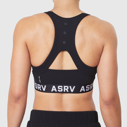W083. LYCRA® ADAPTIV Racerback Sports Bra - Black