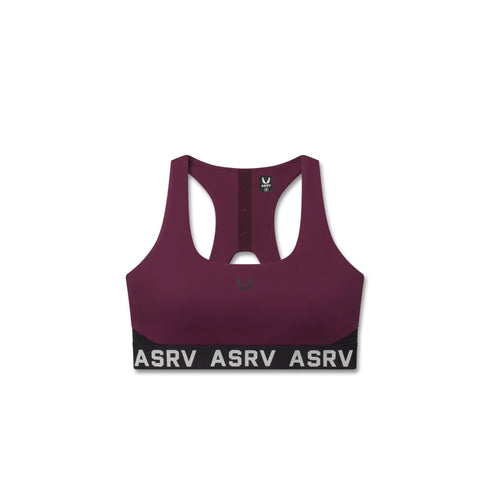 W083. LYCRA® ADAPTIV Racerback Sports Bra - Merlot
