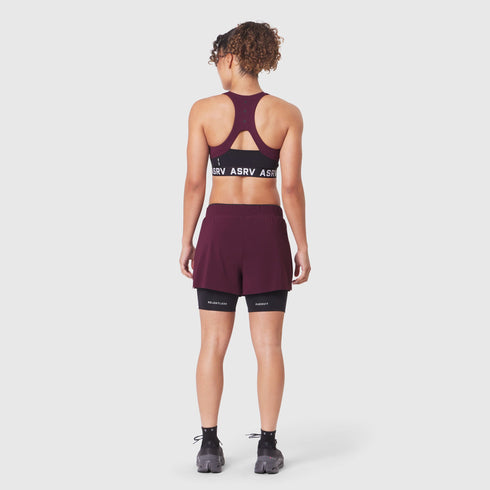 W083. LYCRA® ADAPTIV Racerback Sports Bra - Merlot