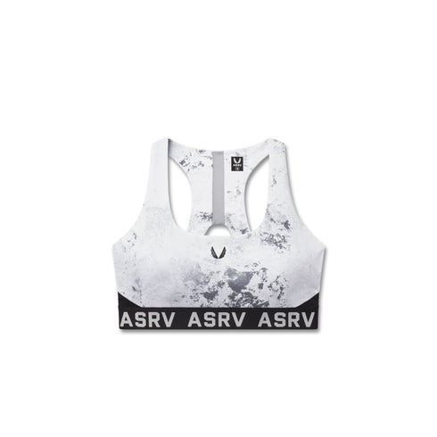 W083. LYCRA® ADAPTIV Racerback Sports Bra - Sedona Snow Camo