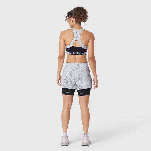 W083. LYCRA® ADAPTIV Racerback Sports Bra - Sedona Snow Camo