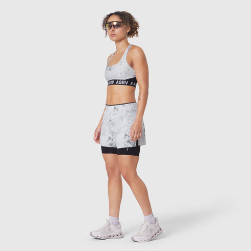 W083. LYCRA® ADAPTIV Racerback Sports Bra - Sedona Snow Camo
