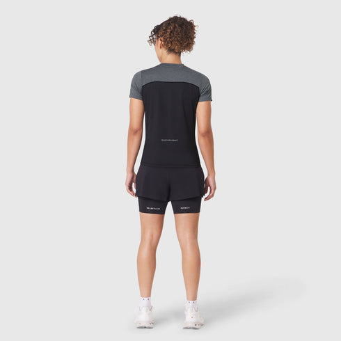 W086. AEROSILVER® UPF50+ Run Tee - Black
