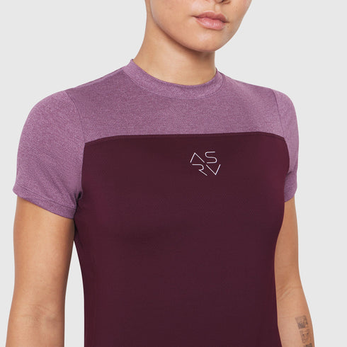 W086. AEROSILVER® UPF50+ Run Tee - Merlot