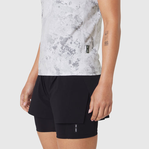 W086. AEROSILVER® UPF50+ Run Tee - Sedona Snow Camo
