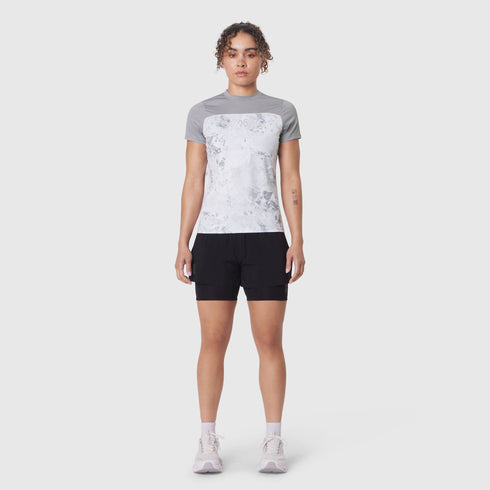 W086. AEROSILVER® UPF50+ Run Tee - Sedona Snow Camo