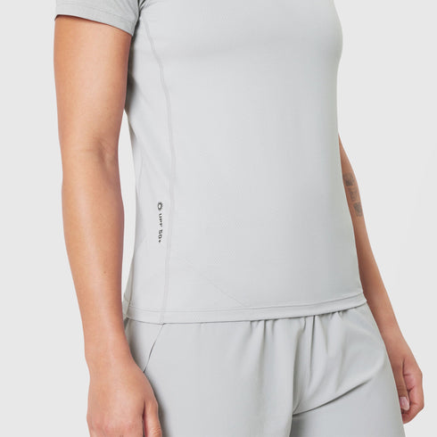 W086. AEROSILVER® UPF50+ Run Tee - Slate Grey