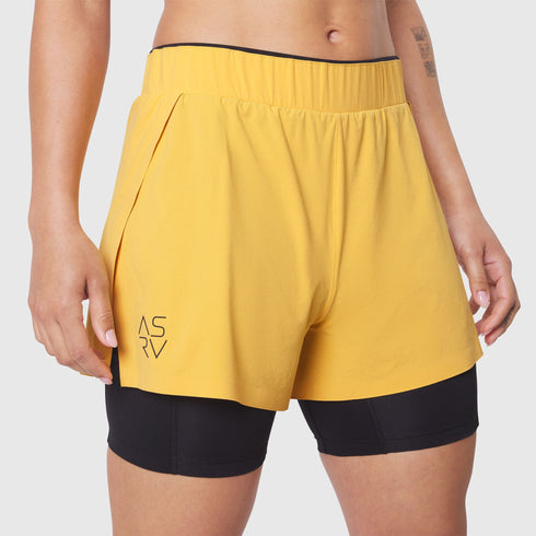 W087. Aerotex™ Side Split Liner Short - Amber