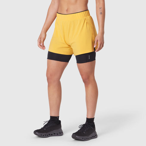 W087. Aerotex™ Side Split Liner Short - Amber