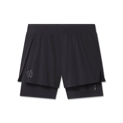 W087. Aerotex™ Side Split Liner Short - Black